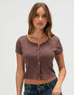WEST OF MELROSE Button Front Womens Top image number 1