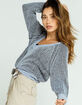 LUMIERE Two Tone V Neck Womens Sweater image number 2