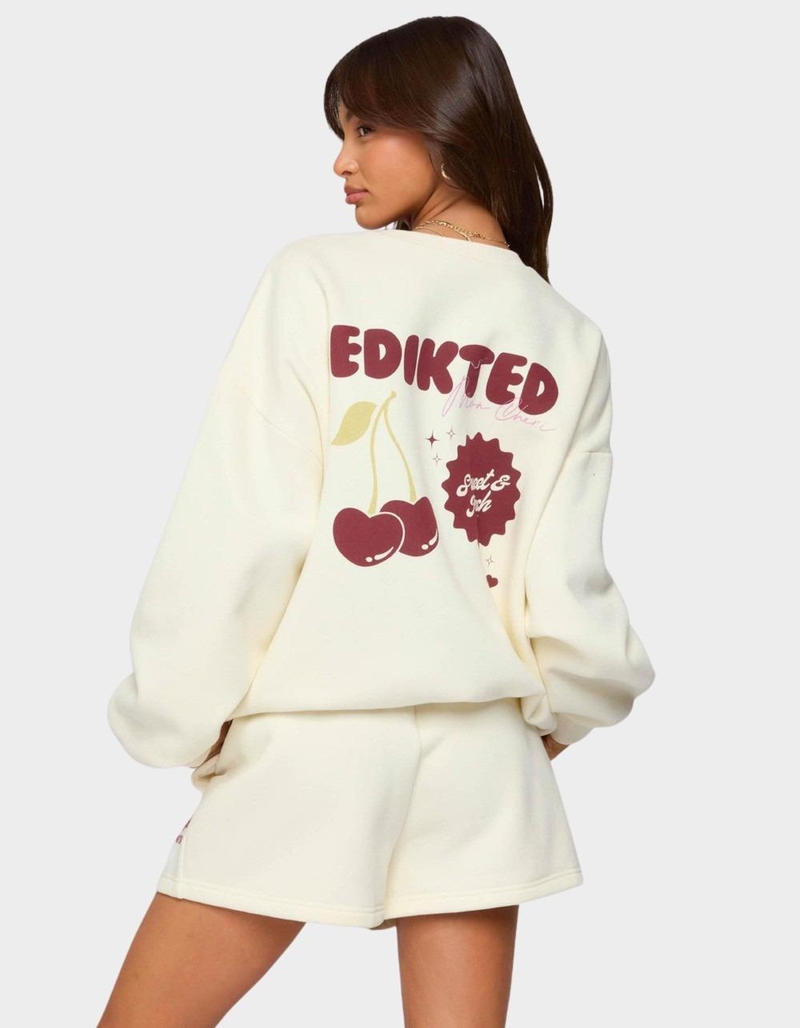 EDIKTED Cherry Babe Sweatshirt image number 2