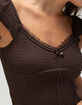 FULL TILT Texture Corset Womens Cami image number 2