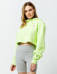 CHAMPION Reverse Weave Lime Womens Crop Hoodie image number 1