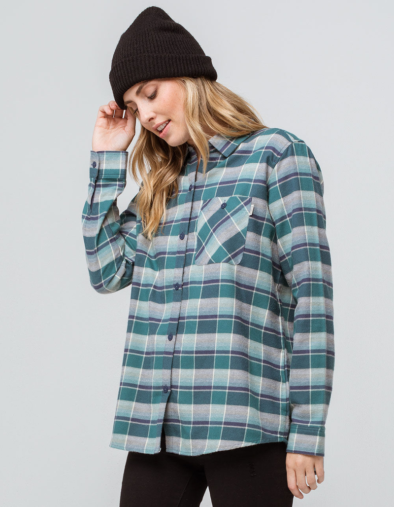 BURTON Grace Green Womens Flannel Shirt image number 1