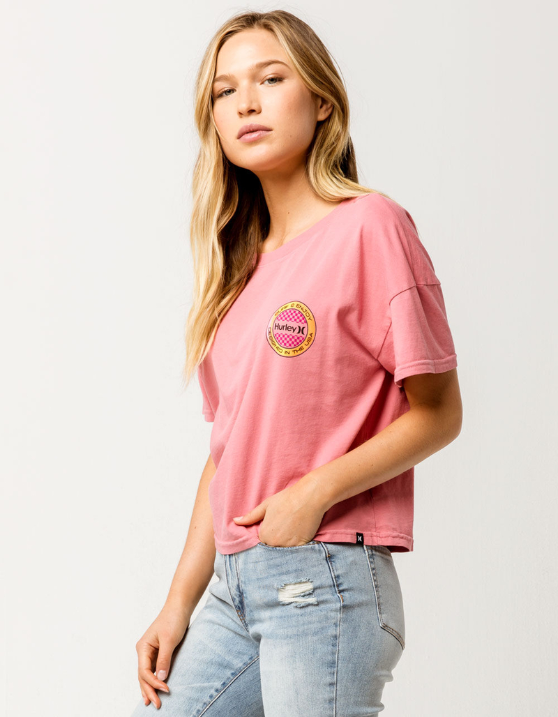 HURLEY Circle Check Flouncy Womens Color Changing Tee image number 2