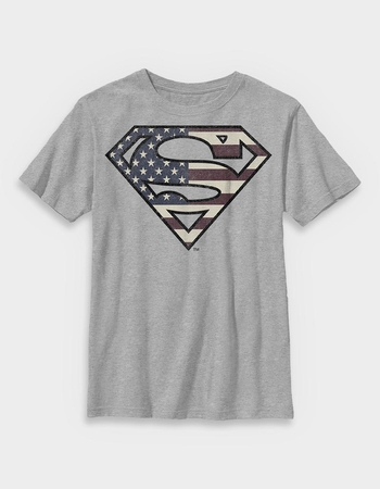SUPERMAN Vintage Flag Logo Unisex Kids Tee Primary Image