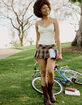 RSQ Womens Low Rise Pleated Mini Skort image number 6