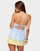 EDIKTED Maddie Strapless Striped Babydoll Top image number 3
