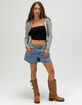 RSQ Womens Cable Knit Zip-Up Hooded Sweater image number 2