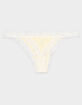 FULL TILT Rib Lace Trim Thong image number 2