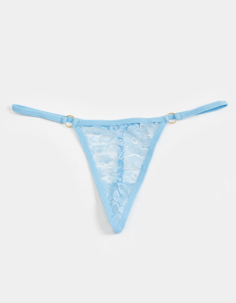 SKY & SPARROW Lace G String - MEDIUM BLUE | Tillys