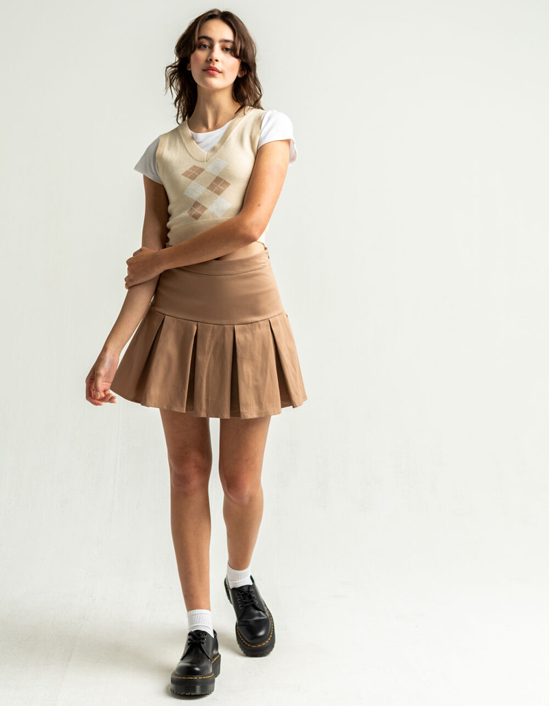 FULL TILT Khaki Tennis Skirt image number 4