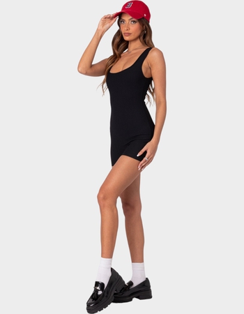 EDIKTED Basic Baby Ribbed Romper Alternative Image