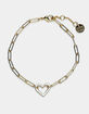 PURA VIDA Heart Paperclip Chain Bracelet image number 1