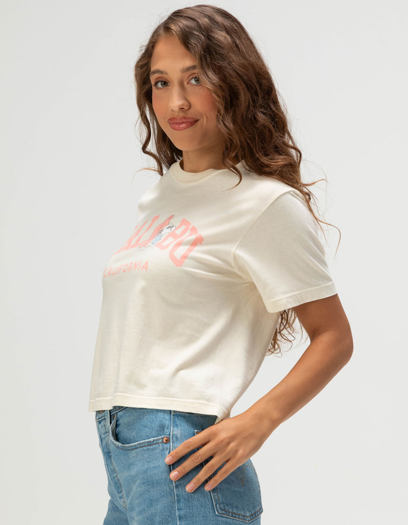 RIOT SOCIETY x Peanuts Snoopy Womens Crop Tee image number 2