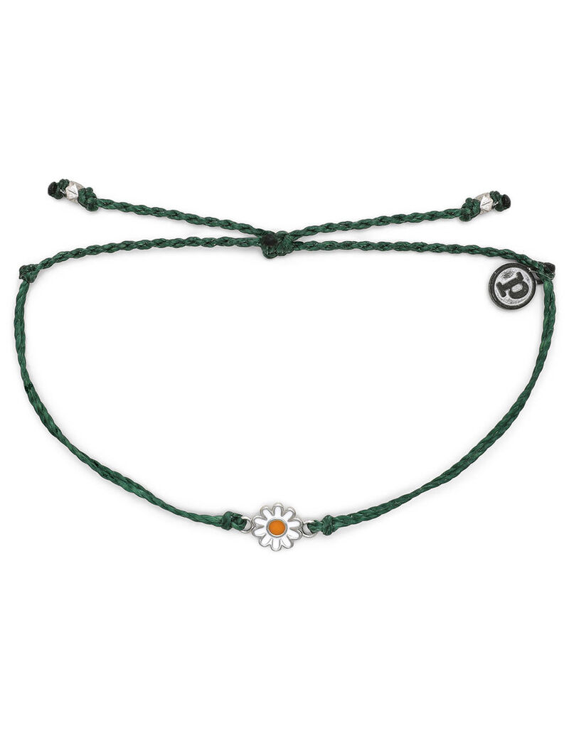 PURA VIDA Daisy Silver Green Bracelet - GREEN - 10BRPK1215