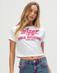 TRUE RELIGION Crystal Winged Logo Womens Baby Tee image number 1