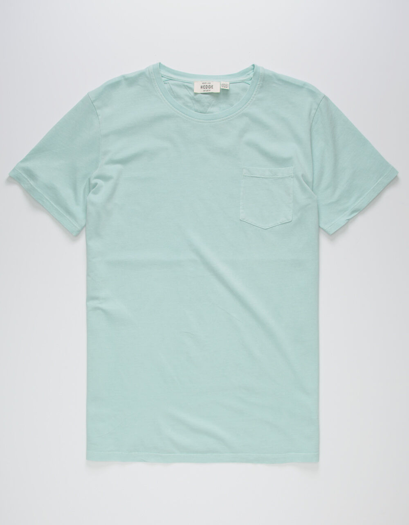 HEDGE Light Blue Mens Pocket Tee image number 0