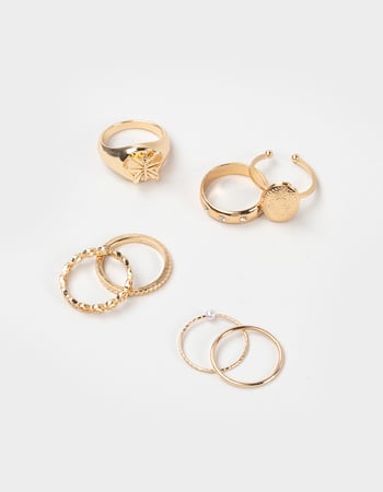 FULL TILT 7 Pack Butterfly/Locket Rings Primary Image