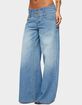 EDIKTED Wide Waistband Low Rise Baggy Jeans image number 2
