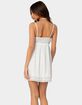 EDIKTED Bonny Lace Trim Cotton Mini Dress image number 2