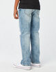 RSQ Boys Slim Straight Medium Wash Ripped Jeans image number 3