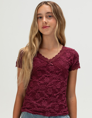 RSQ Girls Lace Seamless Top Primary Image