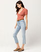 IVY & MAIN Ribbed Surplice Rust Womens Crop Top image number 4