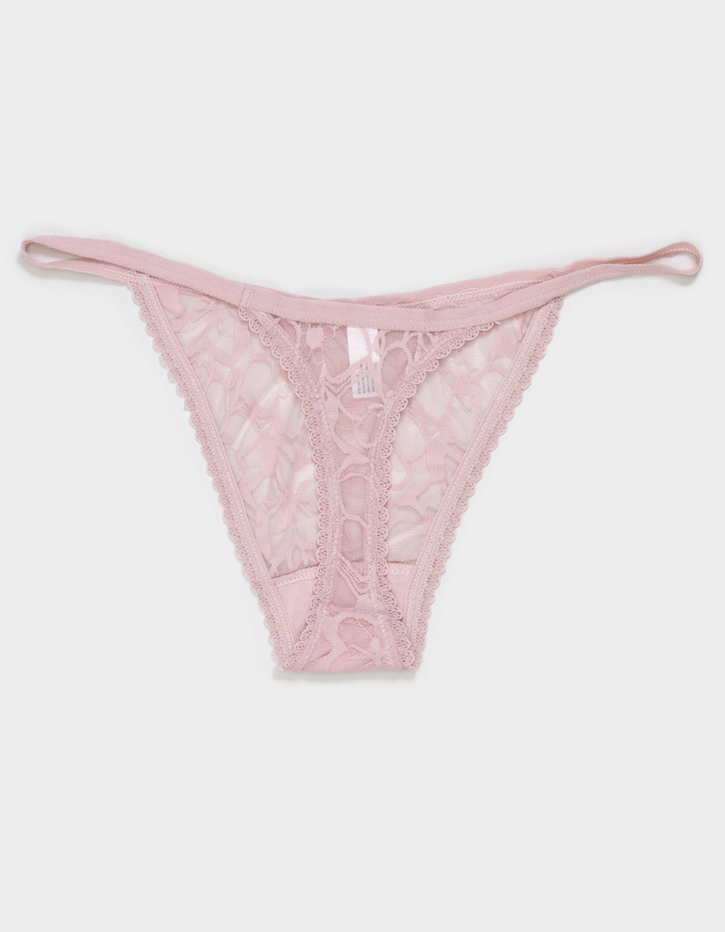 FULL TILT All Over Floral Lace Thong image number 1