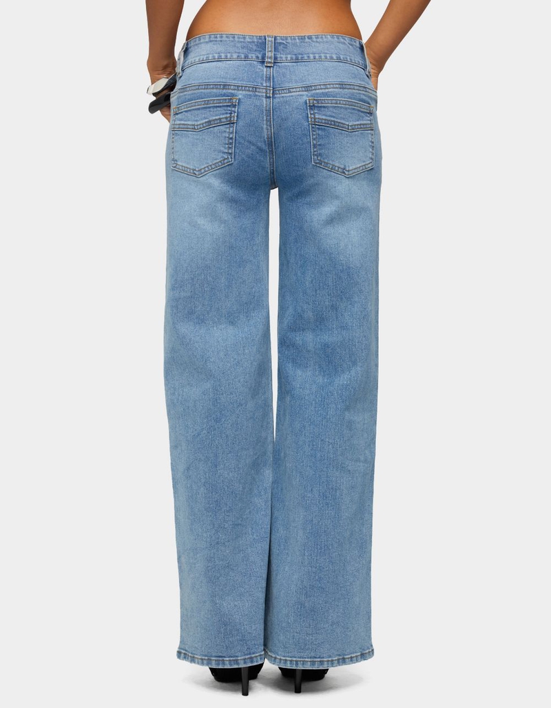 EDIKTED Dale Low Rise Straight Leg Stretchy Jeans image number 2