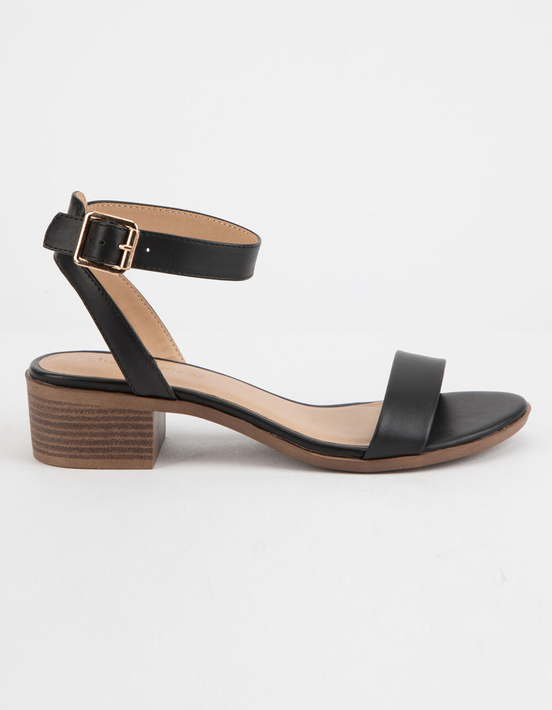 CITY CLASSIFIED Ankle Strap Black Womens Heeled Sandals image number 1