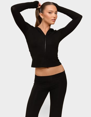 EDIKTED Callan Zip Up Hoodie Alternative Image