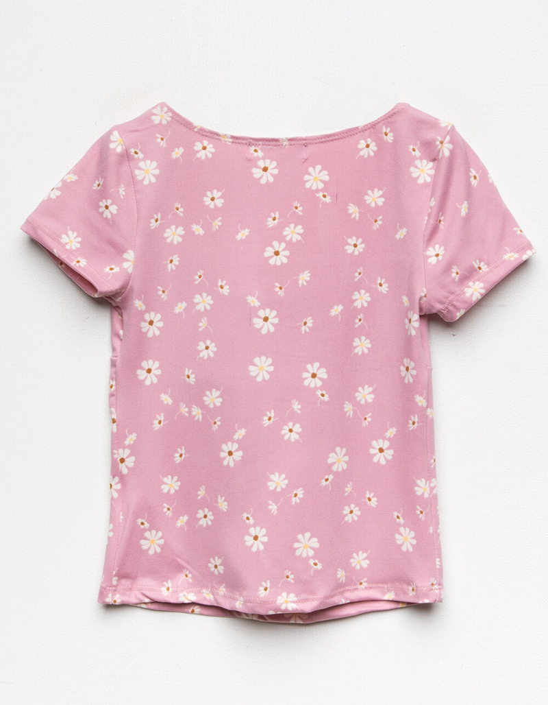 WHITE FAWN Girls Pink Floral Emma Top image number 1