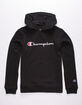 CHAMPION Black Classic Script Boys Hoodie image number 1