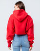 CHAMPION Reverse Weave Red Womens Crop Hoodie image number 3