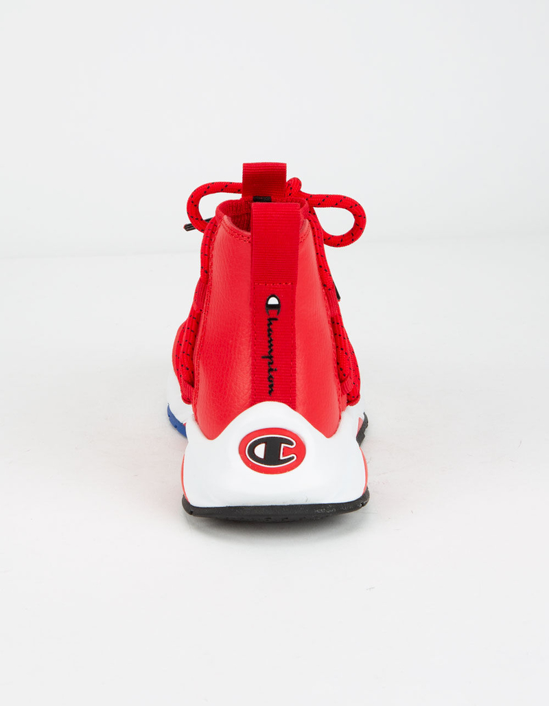 CHAMPION Rally Hype Mid Red Boys Shoes image number 3