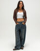 RSQ Womens Cable Knit Zip-Up Hooded Sweater image number 2