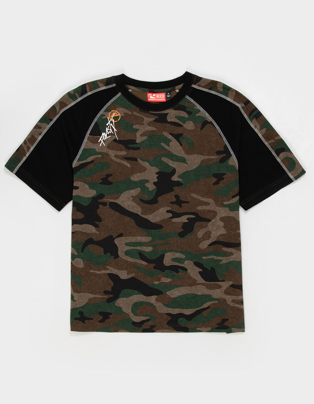 RUSTY Woof Mens Raglan Tee - CAMO - XXL | Tillys