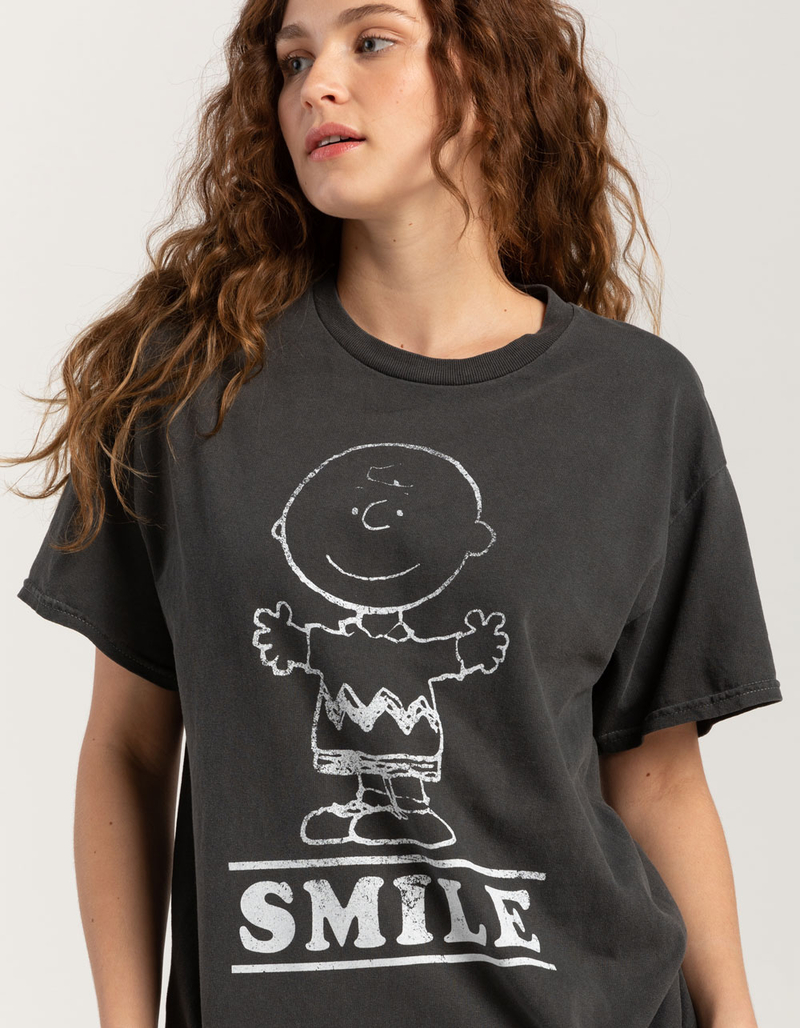 PEANUTS Charlie Brown Smile Womens Tee image number 2