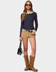 EDIKTED Contrast Layered Look Henley Top image number 5