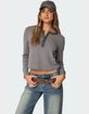 EDIKTED Ruth Henley Waffle Top image number 1