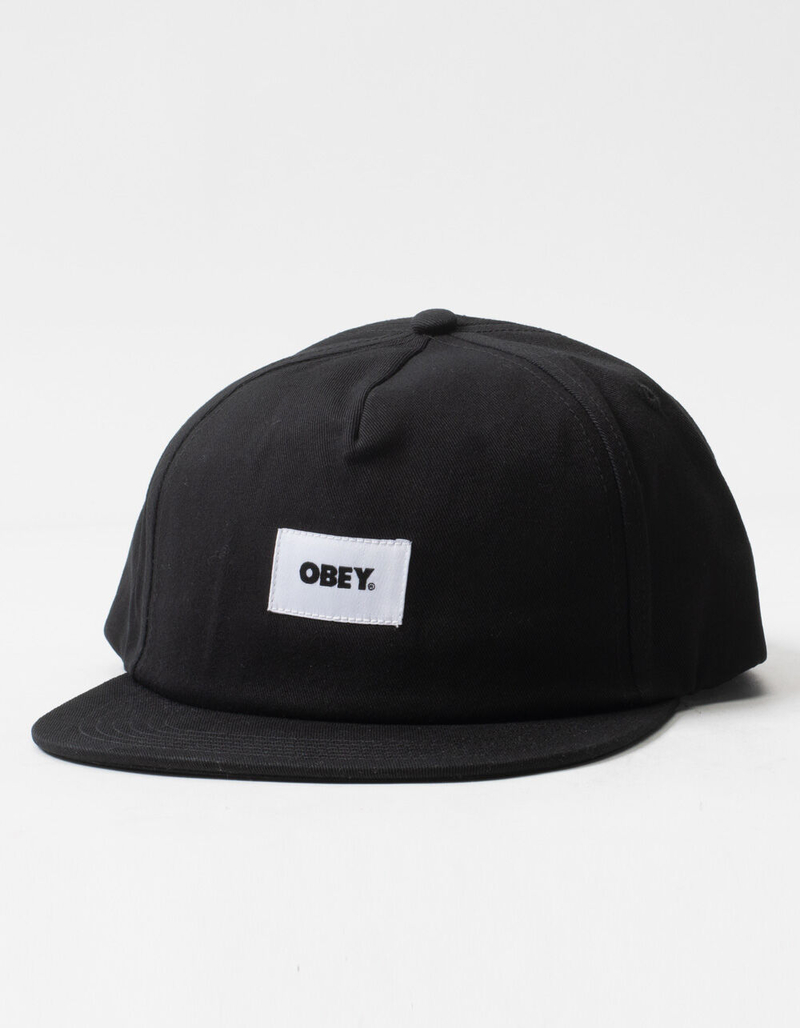 OBEY Bold Label Organic 5 Panel Mens Strapback Hat image number 0