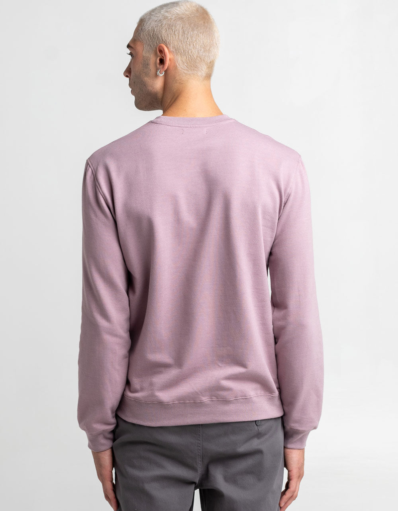 RSQ Solid Crewneck Mens Light Purple Sweatshirt image number 3