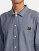 RVCA Dayshift Stripe Mens Button Up Shirt image number 2