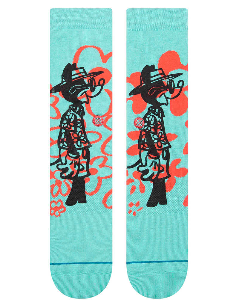 STANCE x Disney Surf Check Mickey By Russ Mens Crew Socks image number 1