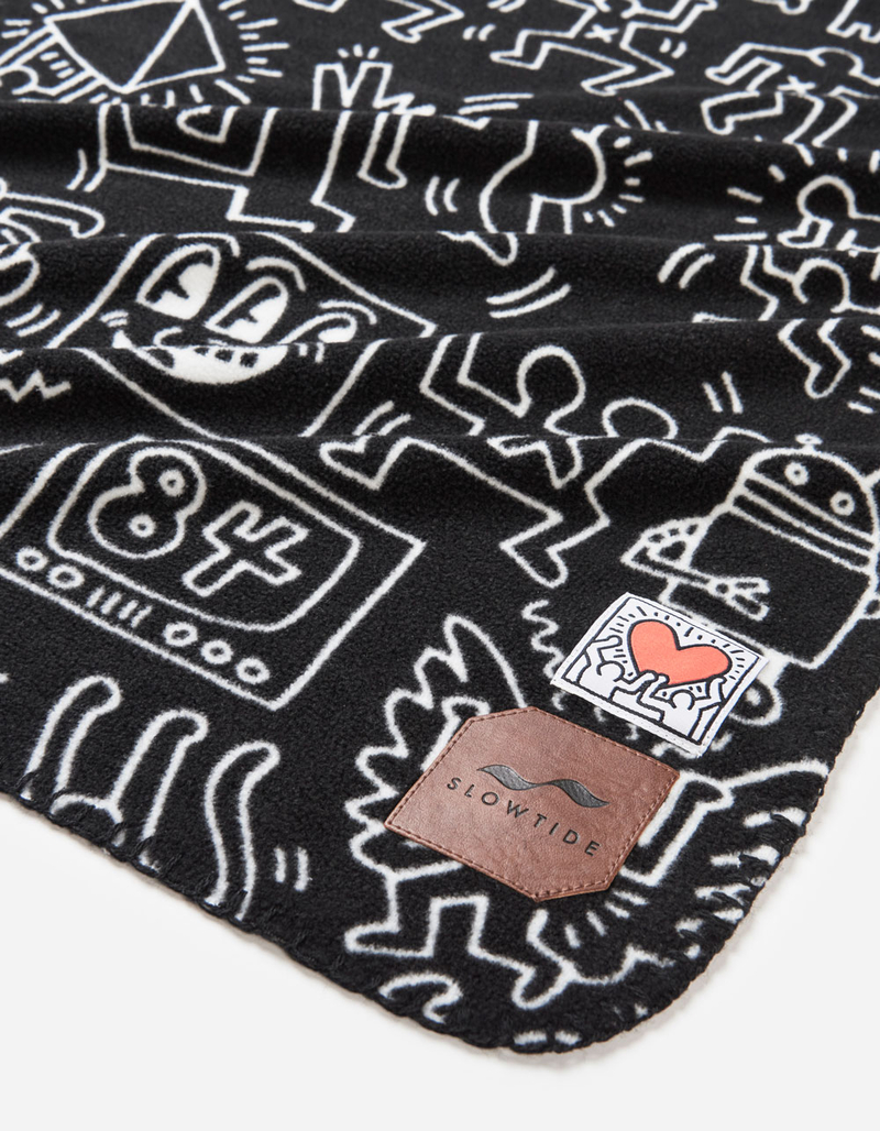 SLOWTIDE Keith Haring 84 Fleece Blanket image number 1
