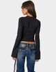 EDIKTED Tina Lacey Plunge Neck Top image number 5