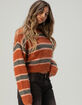 FULL TILT Fuzzy Striped Womens Sweater image number 3