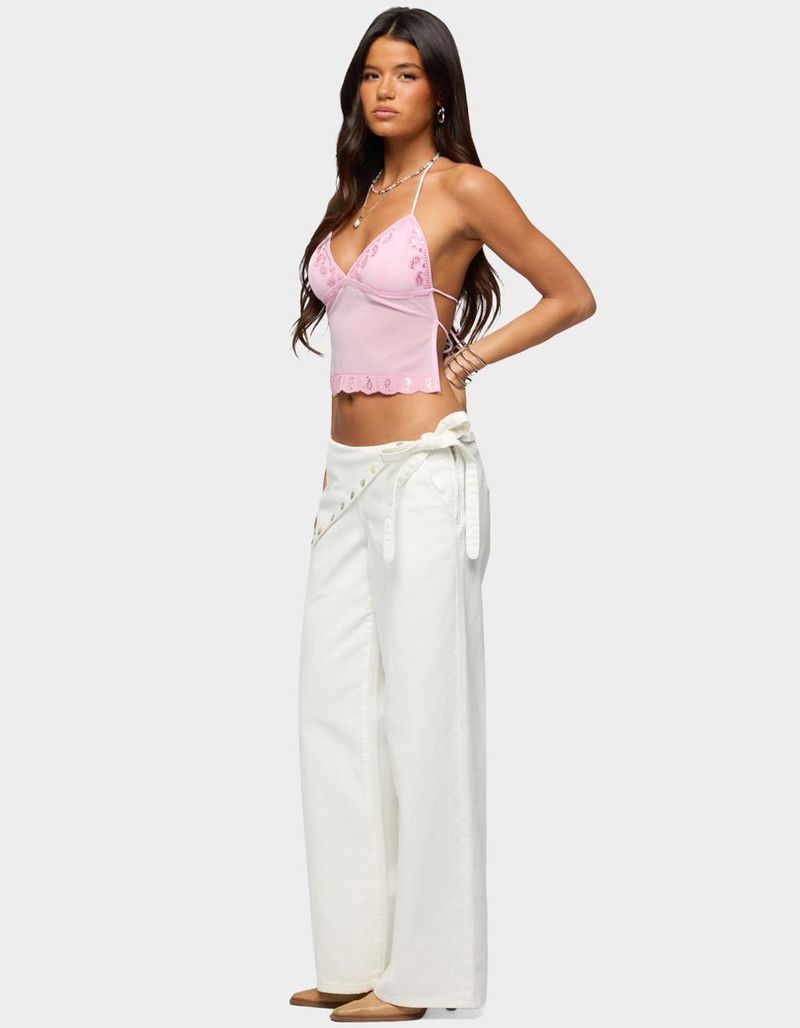 EDIKTED Allise Backless Sequin Halter Top image number 3