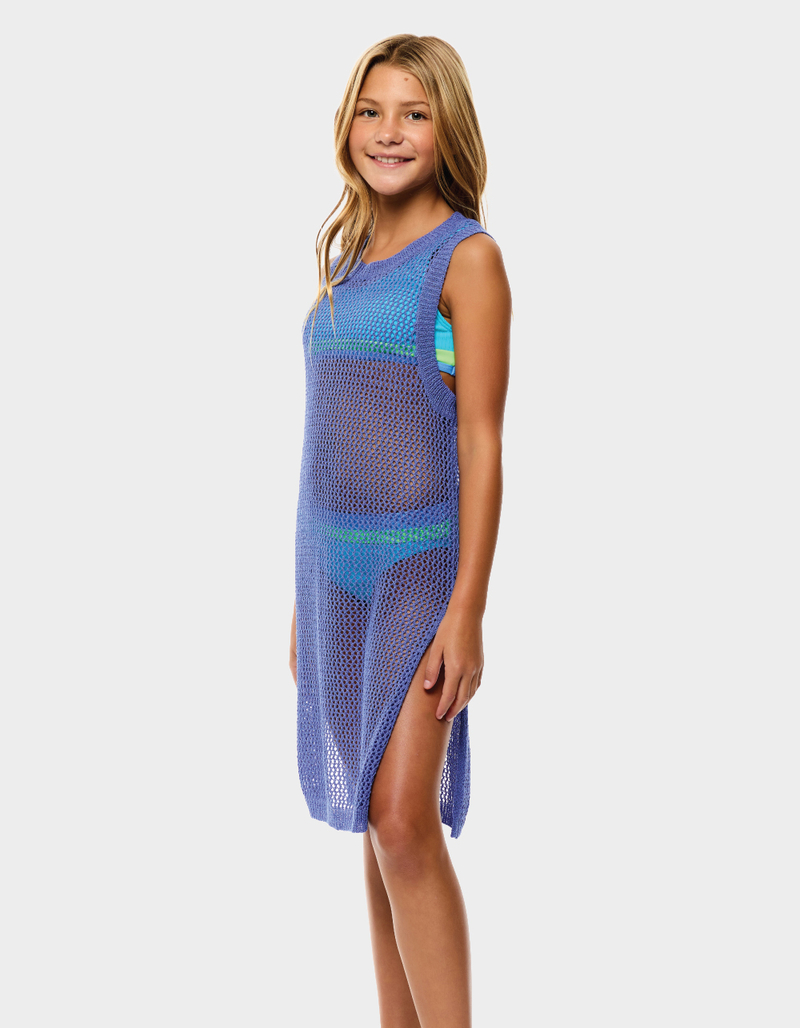 BEACH LINGO Cover Me In Sunshine Girls Crochet Dress image number 1