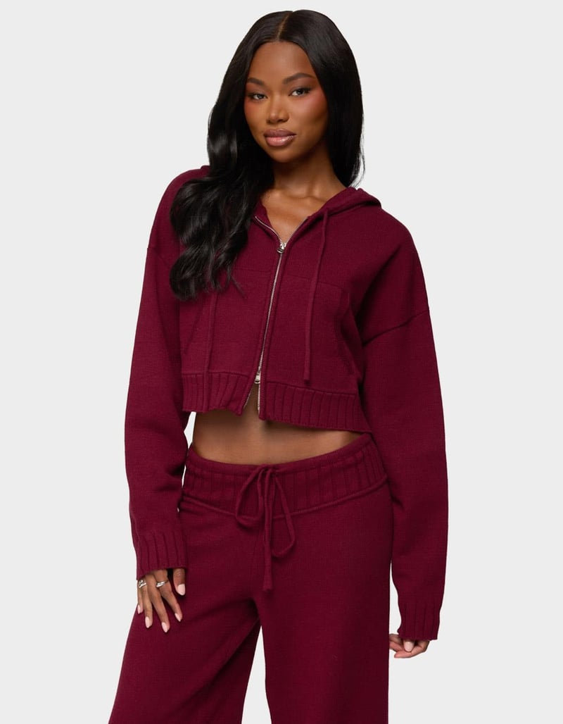 EDIKTED Russell Knit Hooded Cardigan image number 0