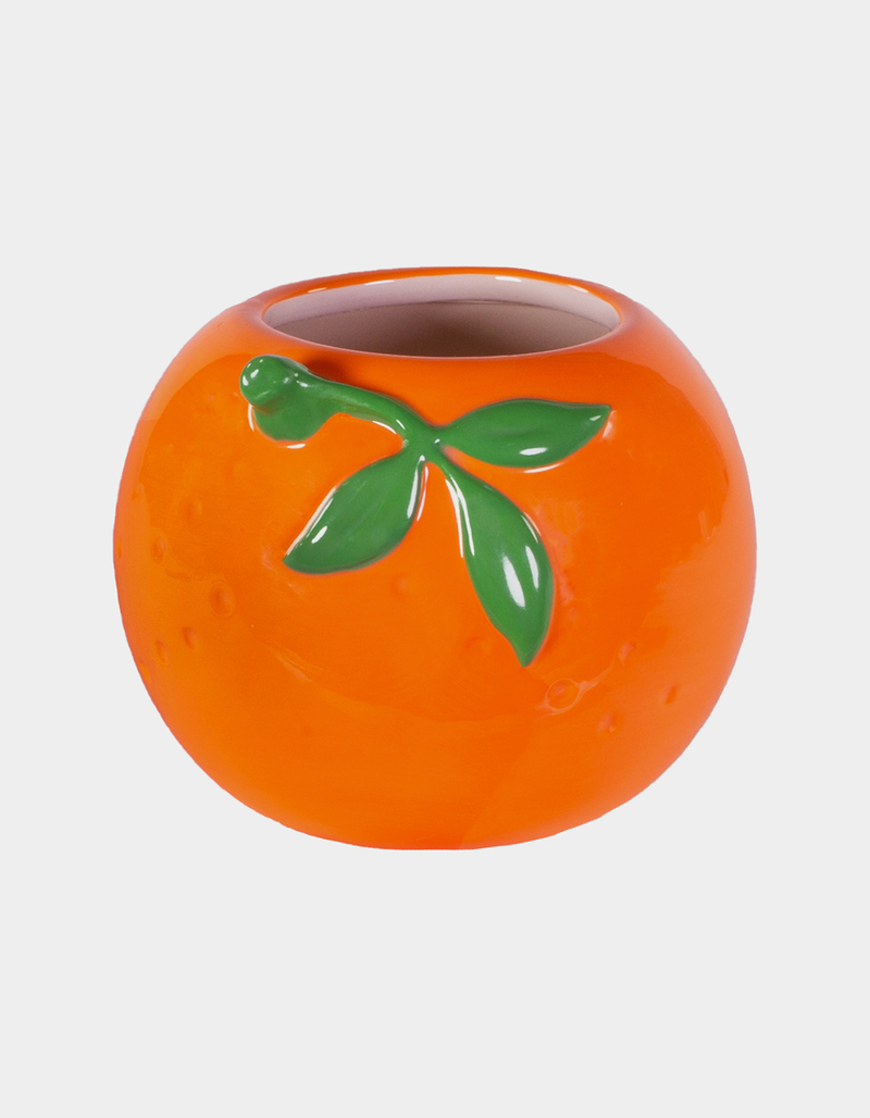 STEEL MILL & CO. Orange Ceramic Pencil Cup/Planter image number 0